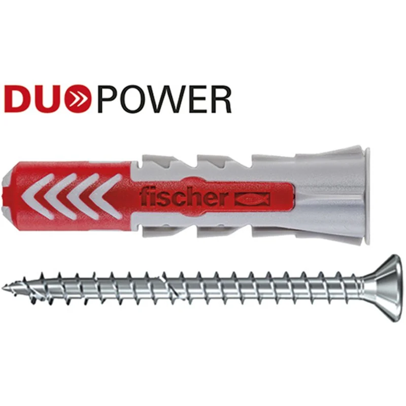 Tasselli DUOPOWER 10 S con vite - Confezione da 25 pezzi