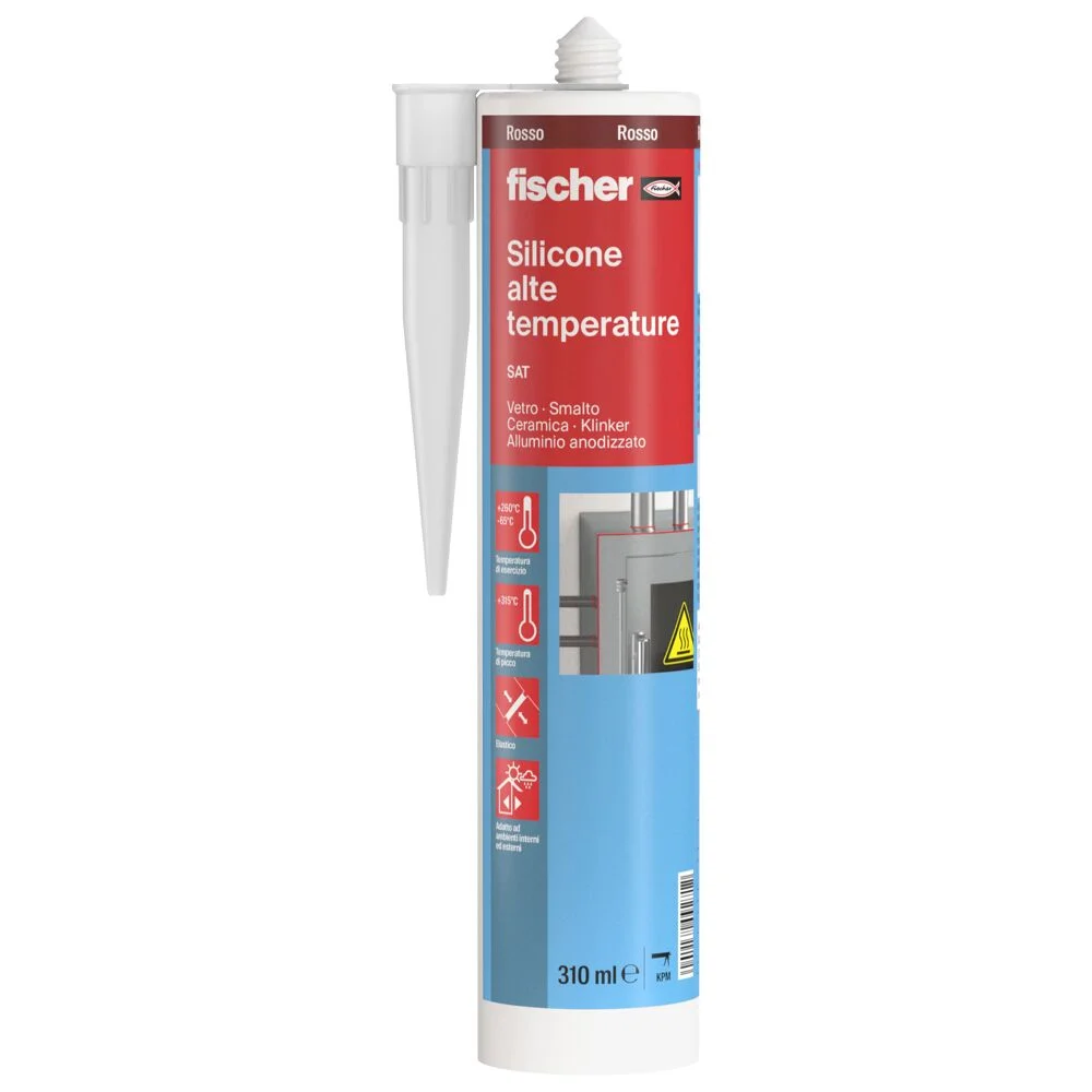 Silicone alte temperature SAT 310 ml - rosso (1 Pz.)
