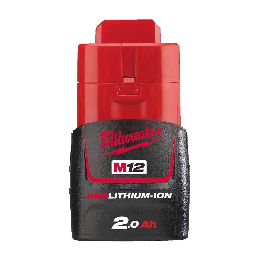 Milwaukee M12 B2 Batteria 12 V 2,0 Ah (rosso) Li‑ion